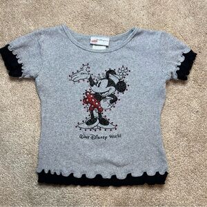 Disney World Kids Minnie Shirt - Sparkles & Rhinestones, Size S